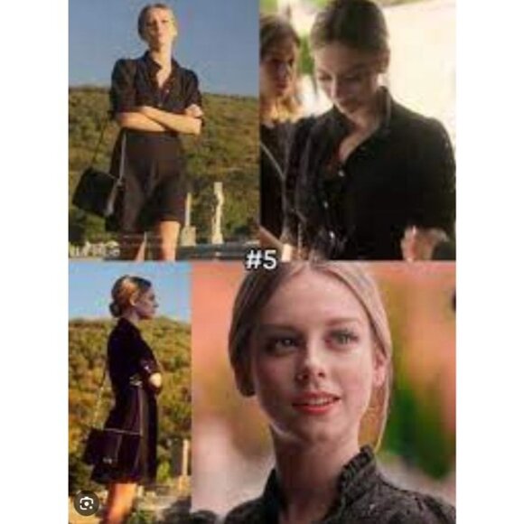 NEW Zara Womens Plus XXL Black Lace Dress Ruffle Details & Jewel Buttons - Picture 14 of 16